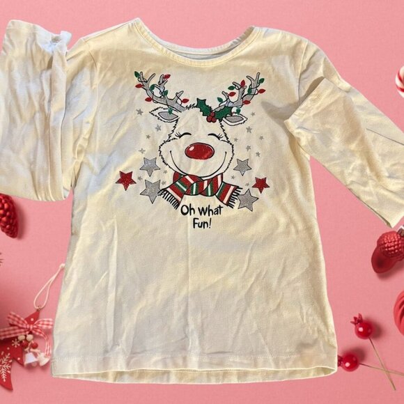 Holiday Time Girl's Graphic Long Sleeve Tee - Picture 1 of 8